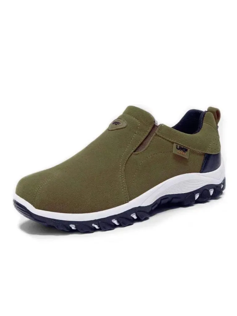 Herren Sneakers Slip On Schuhe Laufschuhe Sportschuhe Walkingschuhe Freizeitschuhe Turnschuhe,Farbe: Grün,Größe:40
